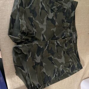 Torrid Green Camouflage Cargo Shorts
